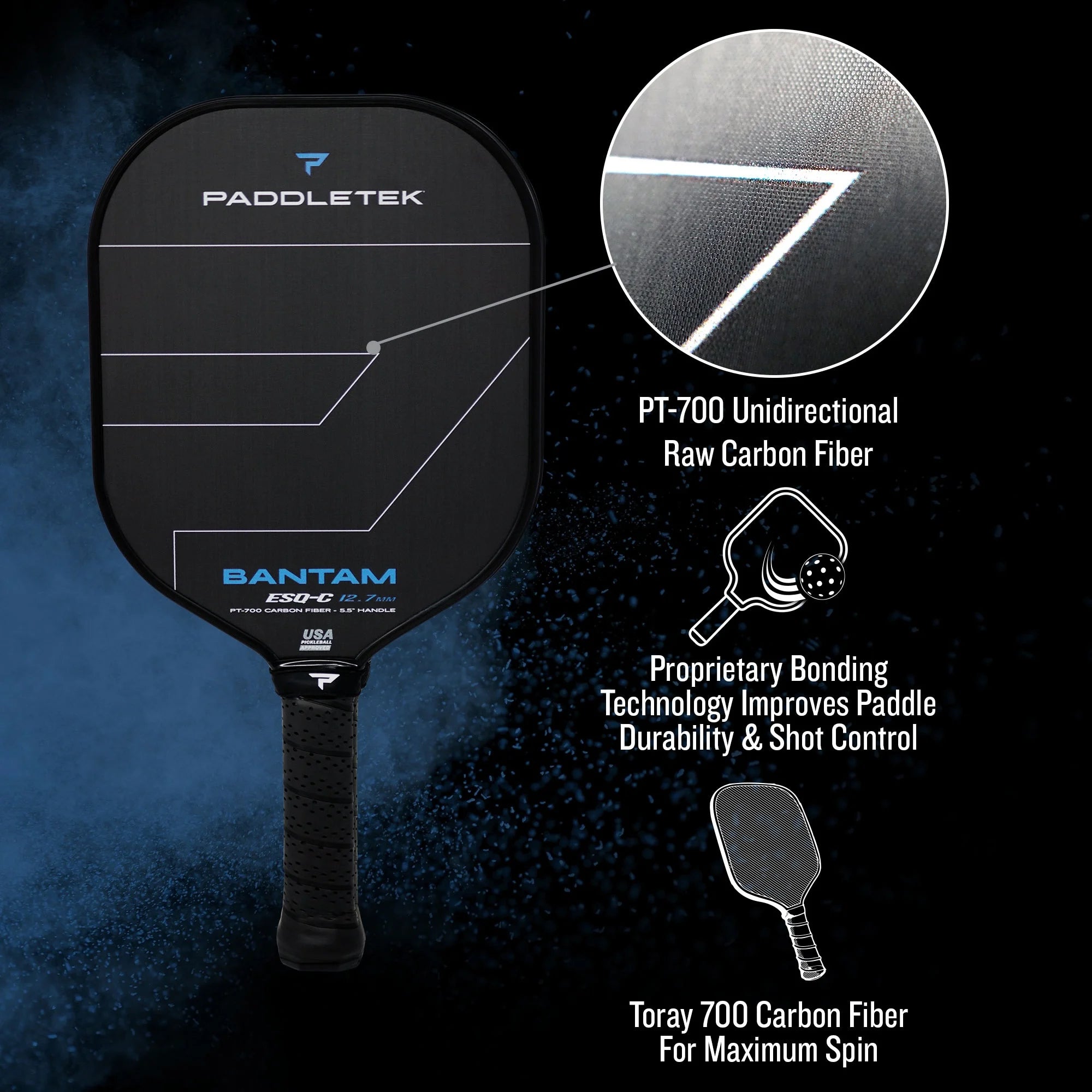 Bantam ESQ-C 12.7mm Pickleball Paddle