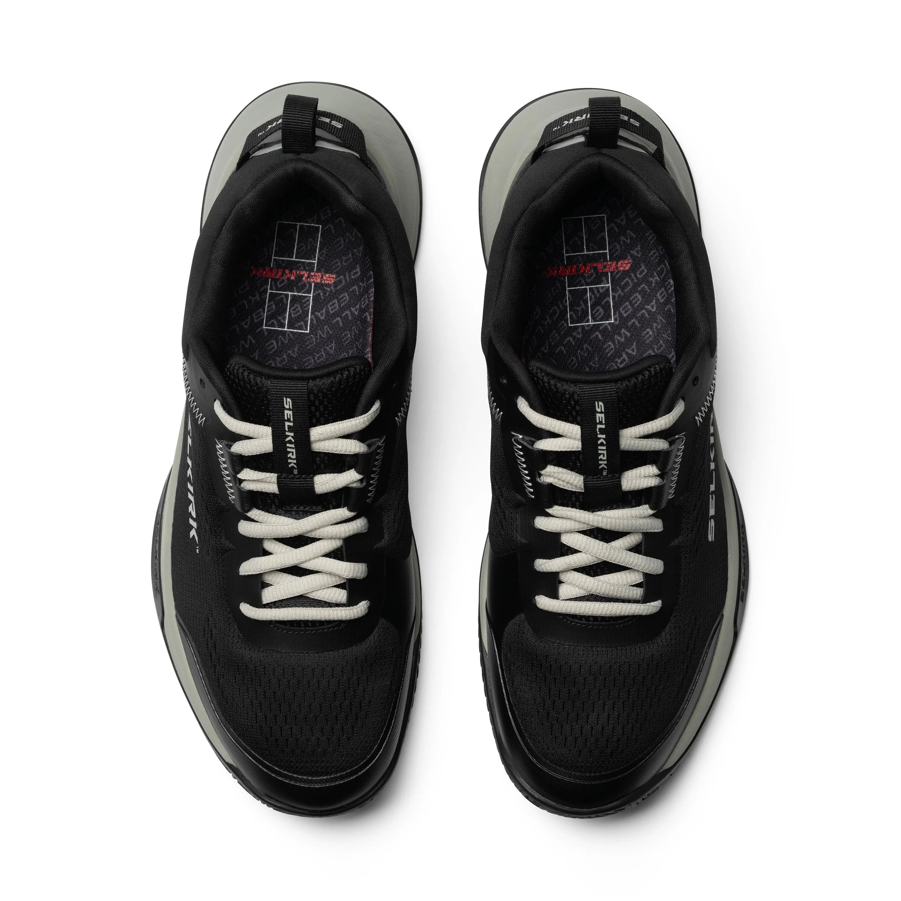 Selkirk CourtStrike Pickleball Shoes - Top Angle - Black and Gray